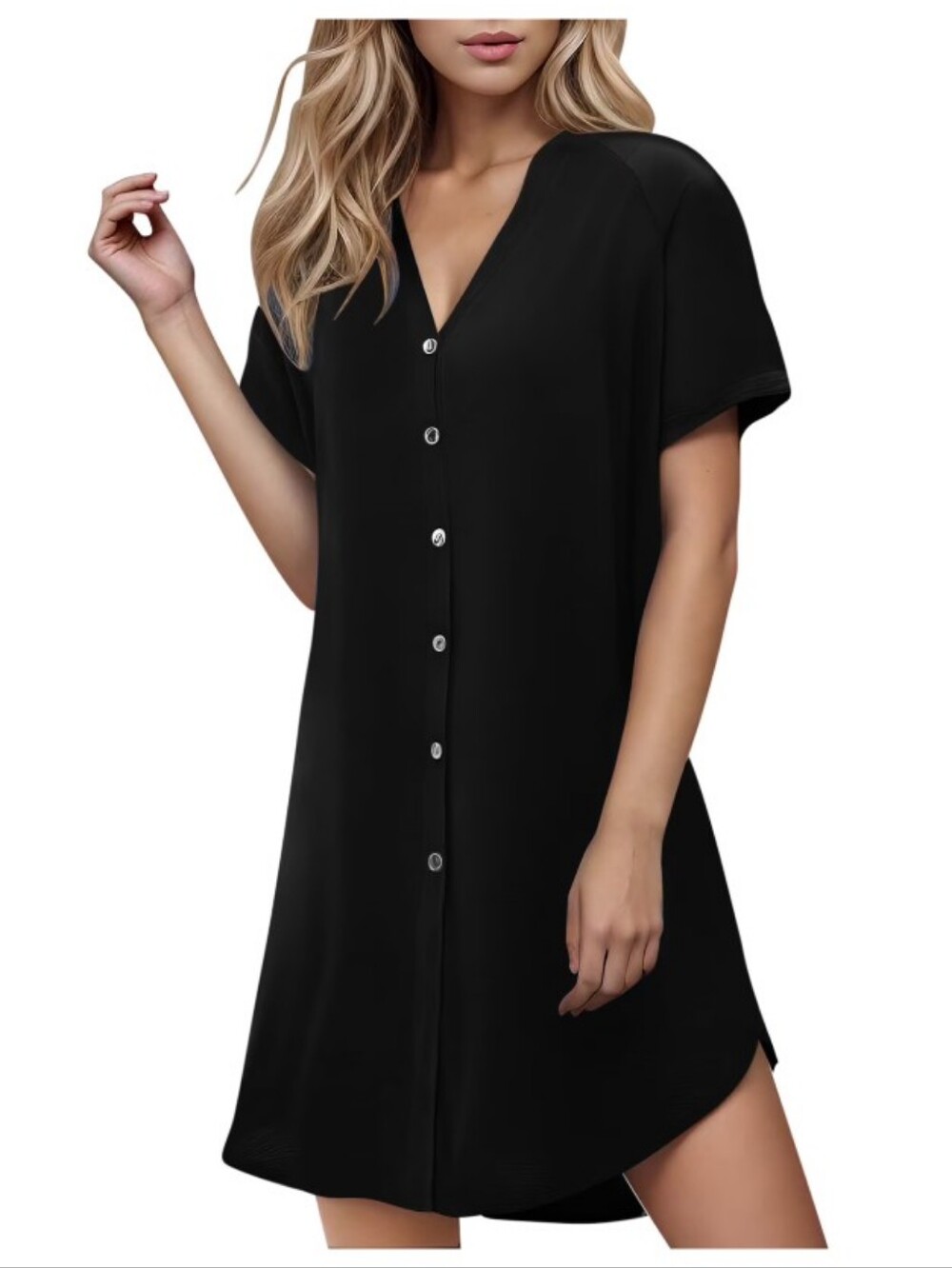 Oak + Fort Button Up Tunic Dress